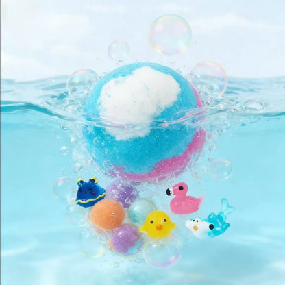 BubbleSprout™ 12-Pack Kid Bath Bombs with Surprise Toys – Natural, Fun, Colorful, and Safe Bubble Spa Gift Set for Children