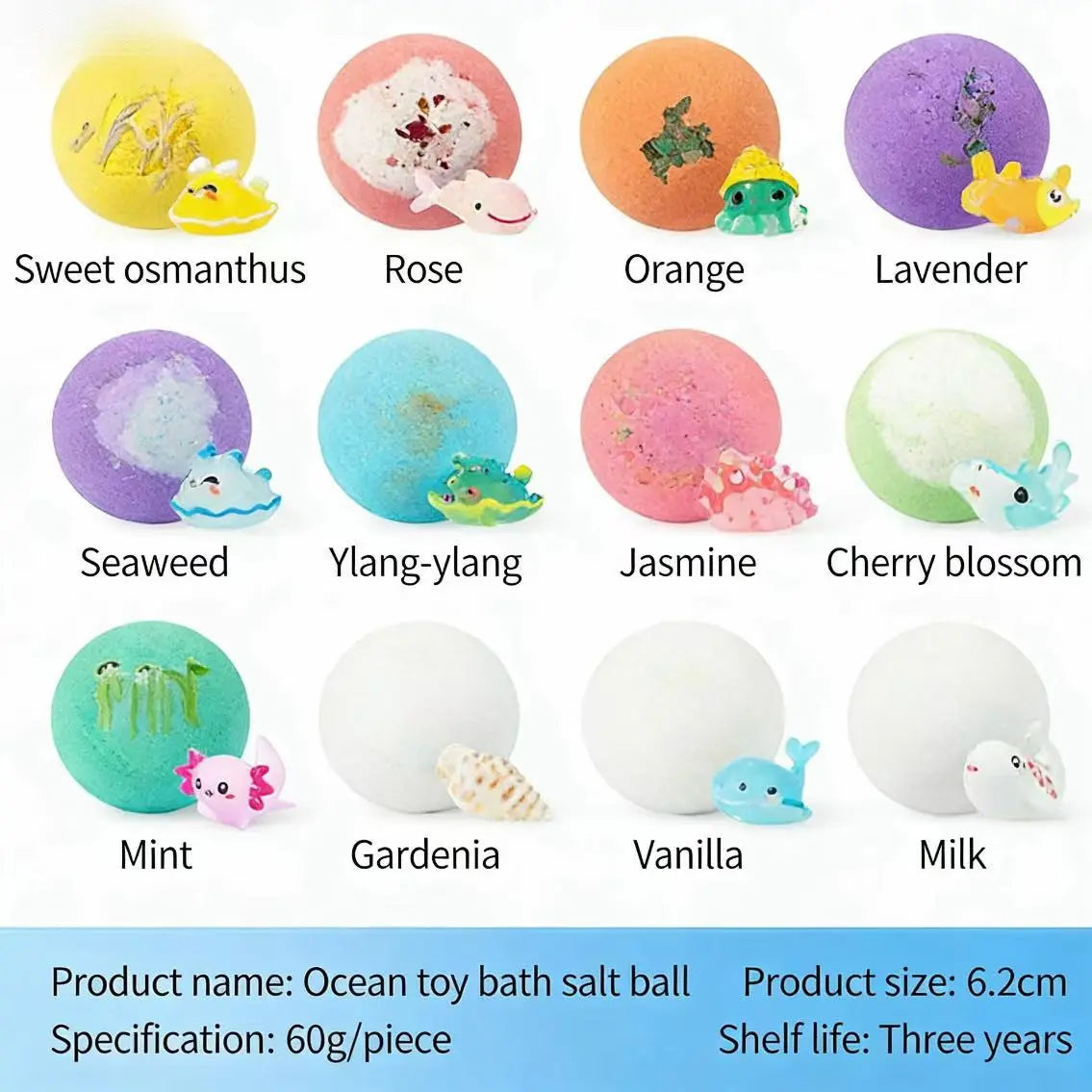 BubbleSprout™ 12-Pack Kid Bath Bombs with Surprise Toys – Natural, Fun, Colorful, and Safe Bubble Spa Gift Set for Children